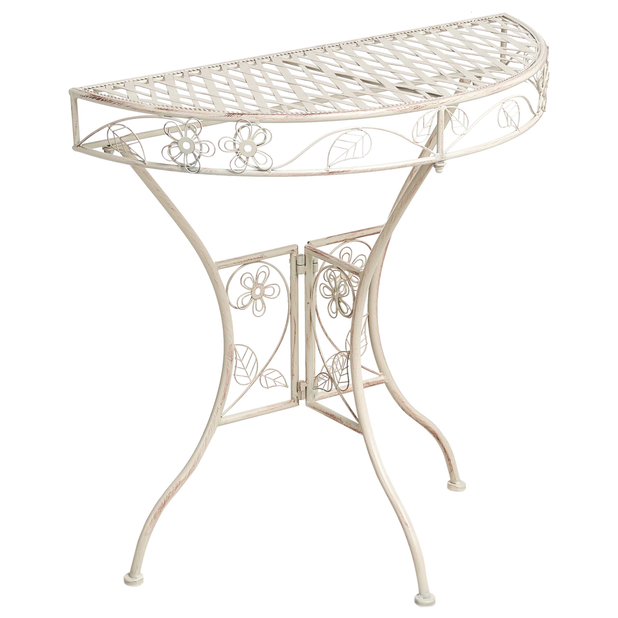 Bistrobord YAVIZA 80 cm 36 cm Metall Ljusbeige