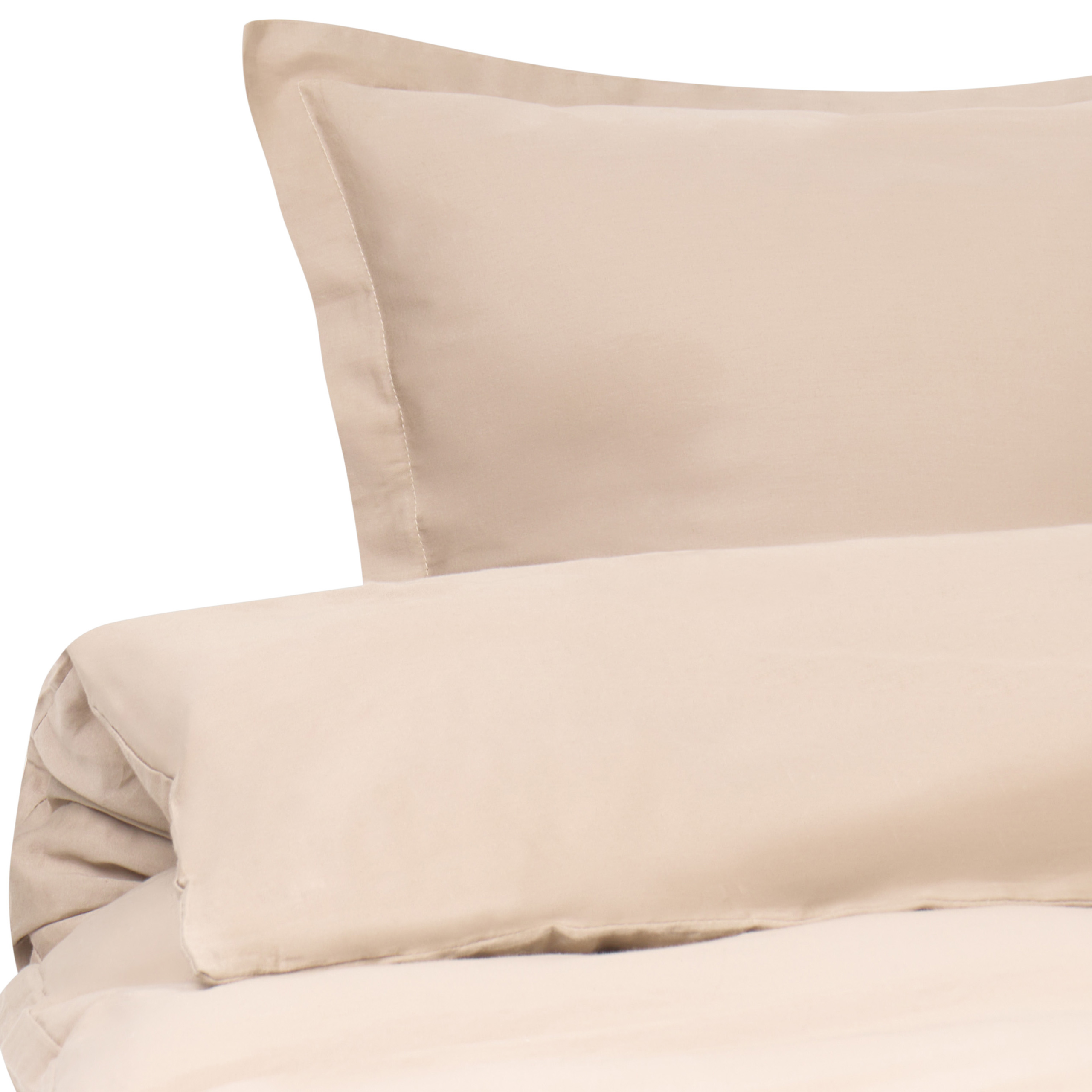 Påslakanset PARKROSE 220 x 240 cm Bomullssatin Beige
