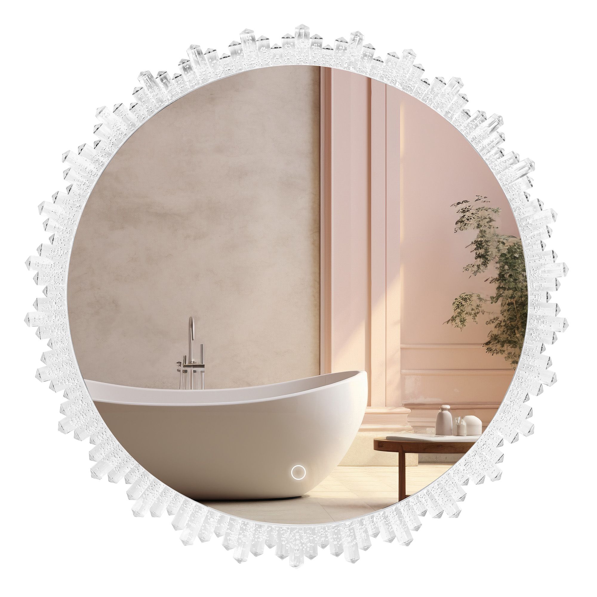 REA spegel LED YH-3564 60CM Transparent 60x60x2cm