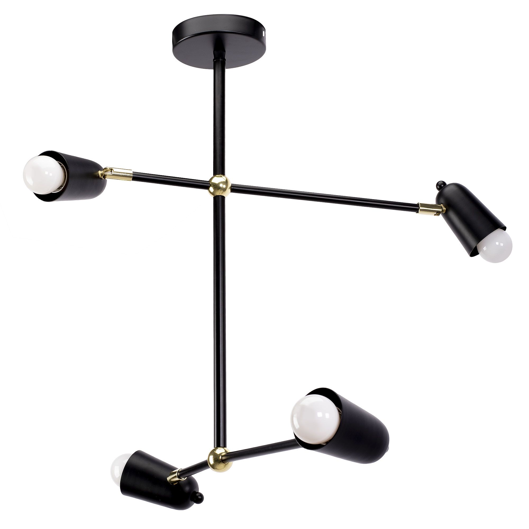 TOOLIGHT hängande taklampa APP1708-4CP Svart 55x58x55cm