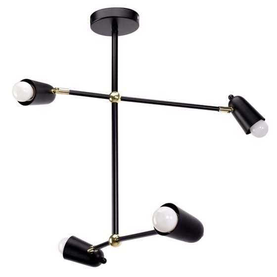 TOOLIGHT hängande taklampa APP1708-4CP Svart 55x58x55cm