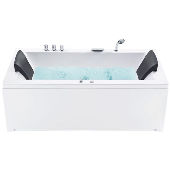 Hörnbubbelbadkar med LED VARADERO 1830 x 900 mm Vit Vänstervänd