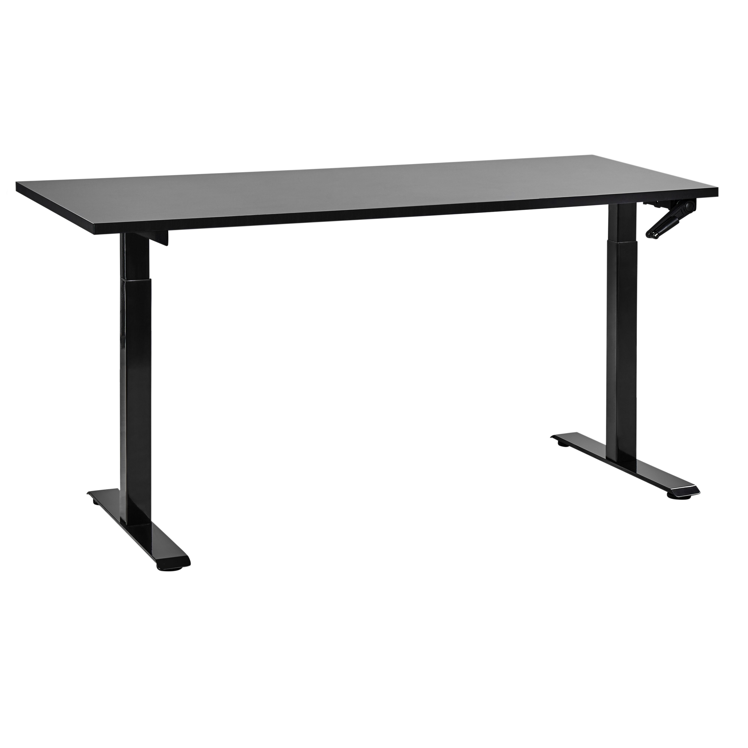 Manuellt höj- och sänkbart skrivbord DESTINES 160 cm 72 cm Svart