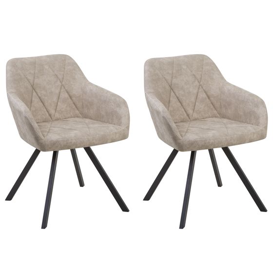 Set med 2 matstolar MONEE Beige