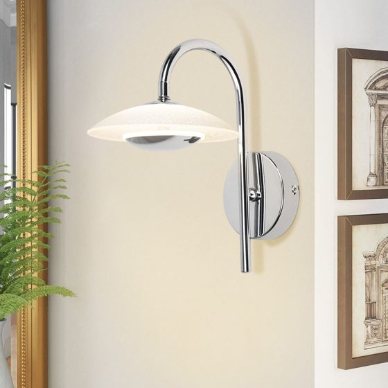 NETTLIFE modern LED-vägglampa för inomhusbelysning, korridorbelysning, 3000K, glas, för hotelltrappa