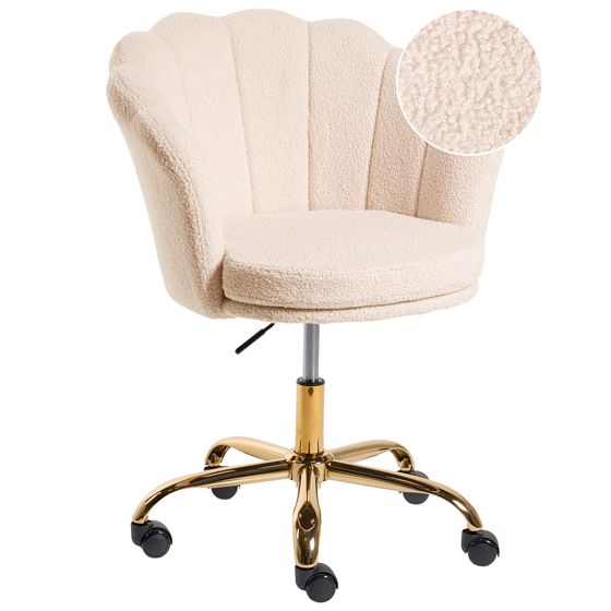 Skrivbordsstol MONTICELLO Bouclé Ljusbeige
