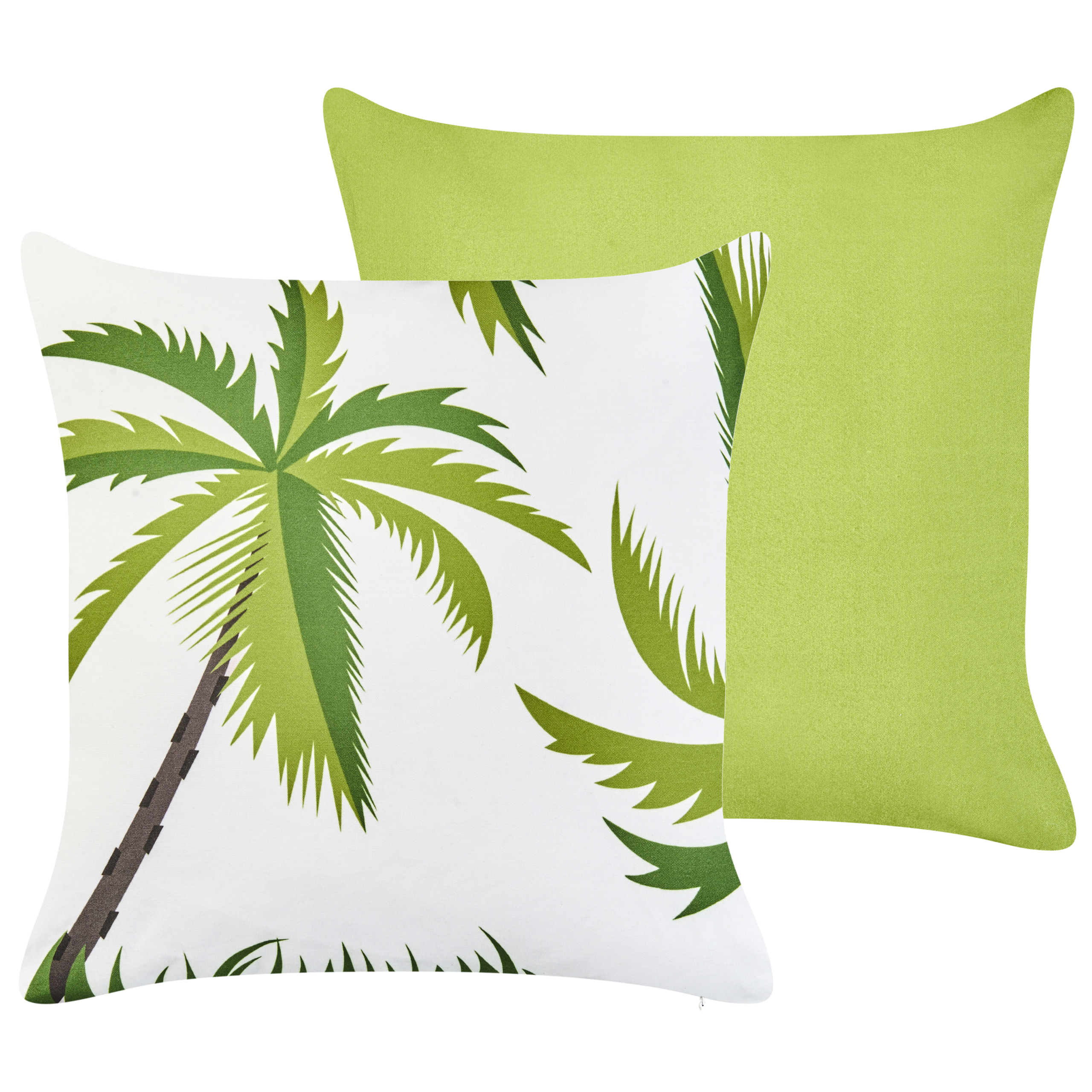 Set med 2 utomhusdynor SEASIDE Växtmotiv 45 x 45 cm Grön