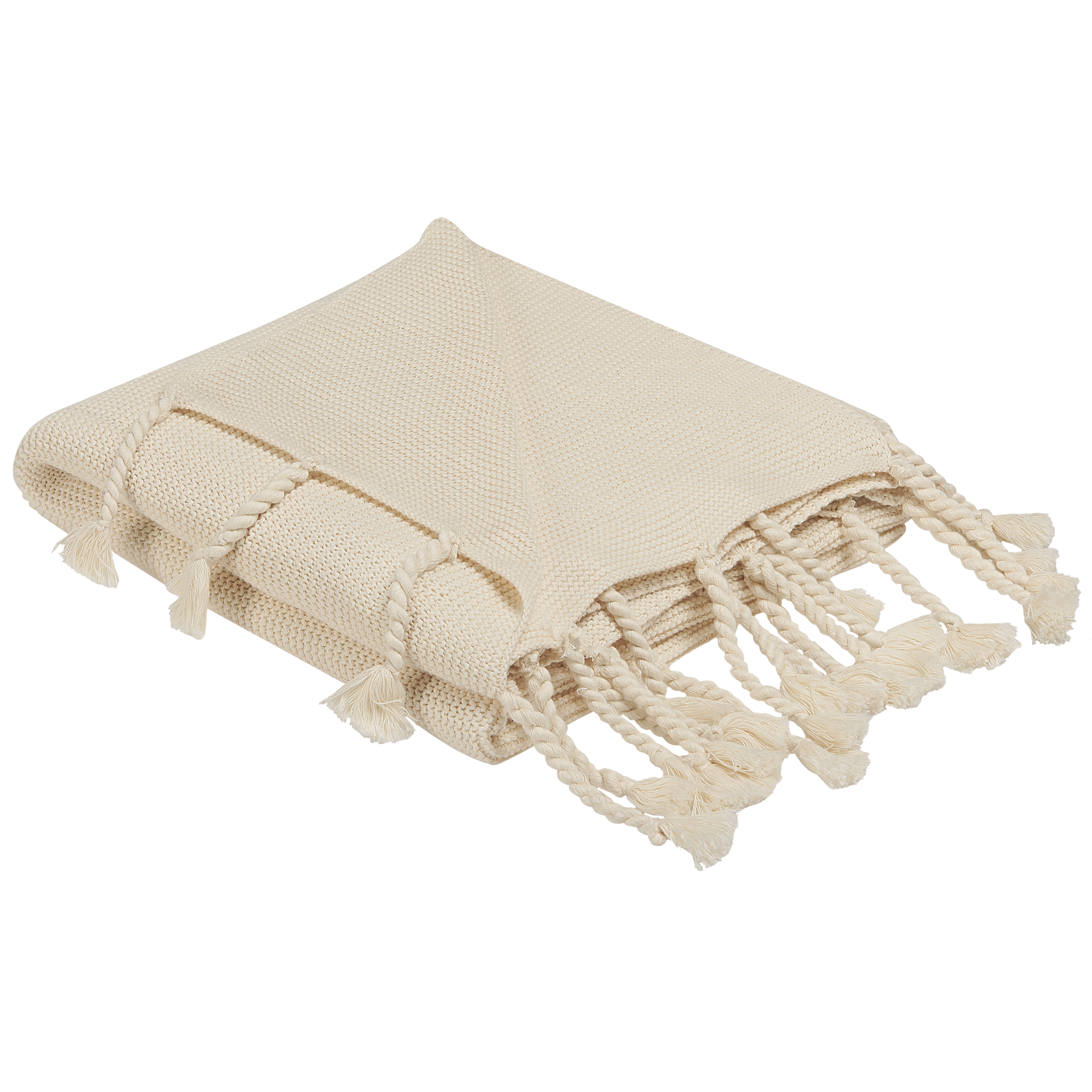 Pläd NAZILLI Bomull 125 x 150 cm Beige