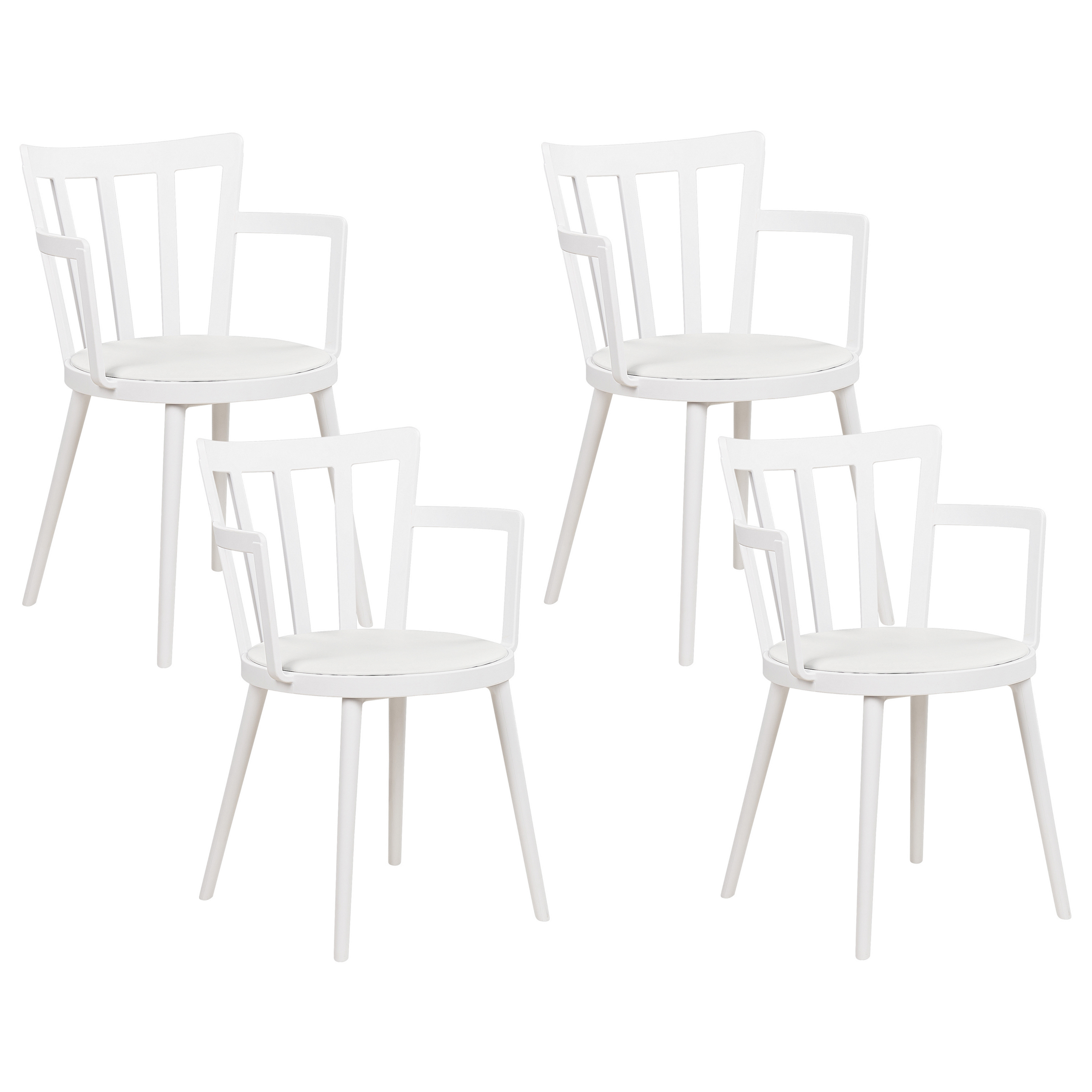 Set med 4 matstolar MORILL Vit