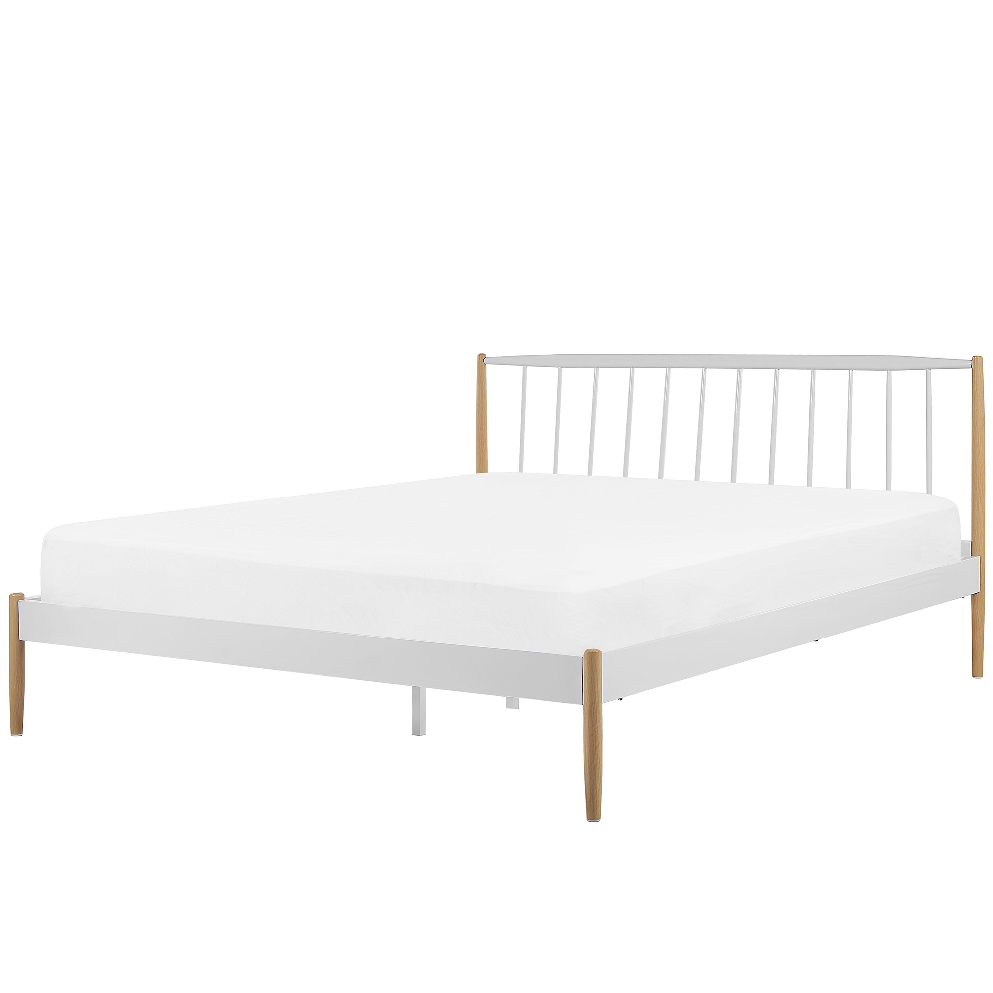 Säng med lamellram Metall MAURS 180 x 200 cm Vit