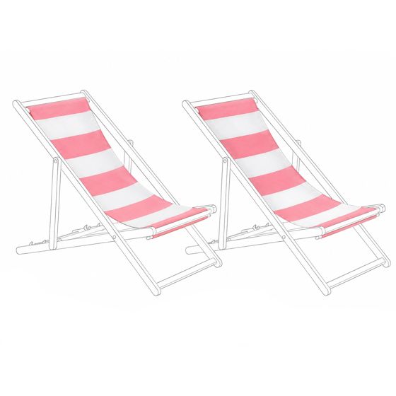 Set med 2 ersättningstyger för solstol ANZIO/AVELLINO 113 x 44 cm Röd