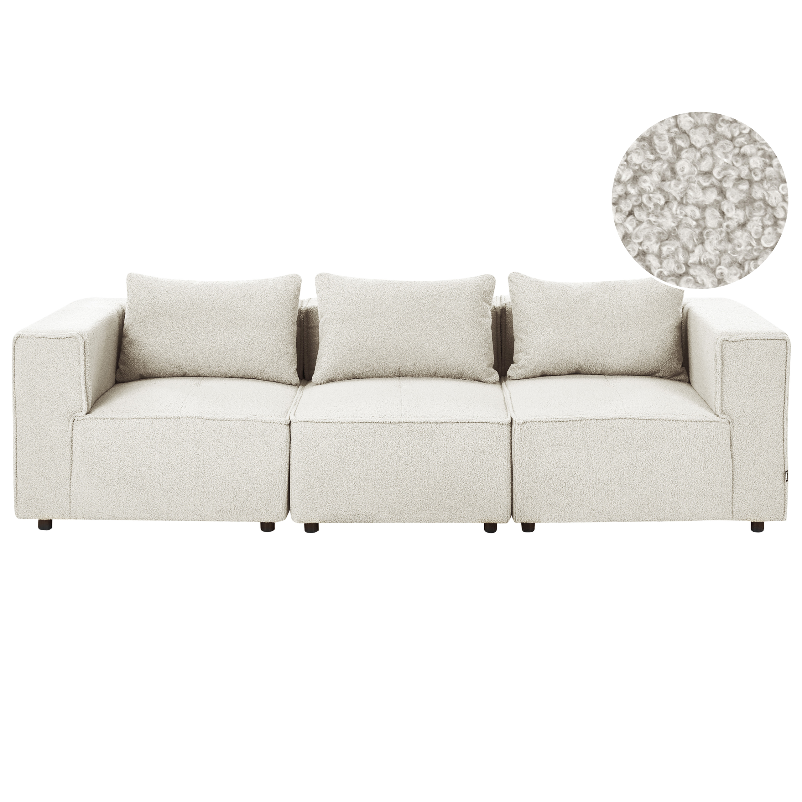 Modulsoffa 3-sits AXEBO Bouclé Off-White