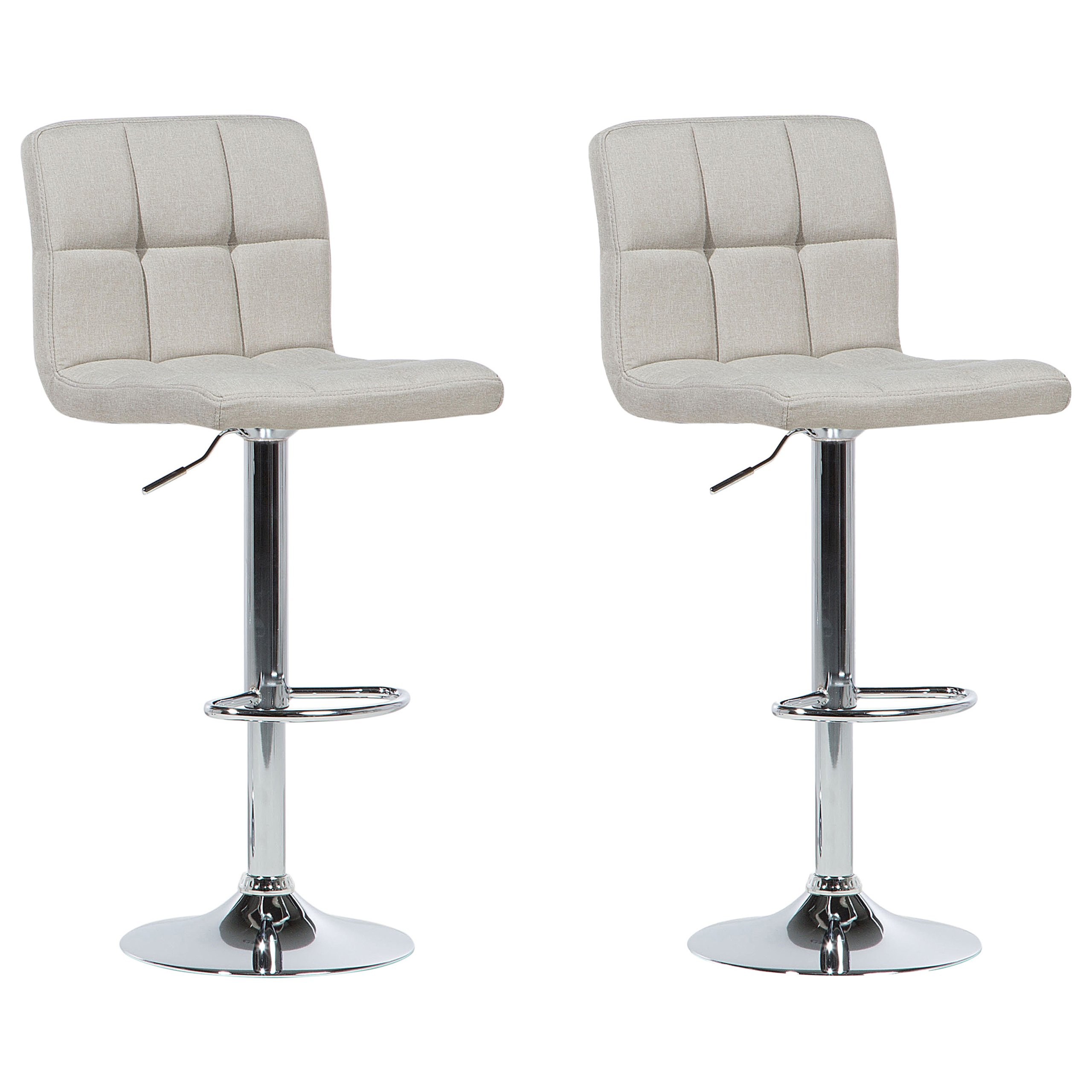 Set med 2 barstolar MARION Vridbar Ljusbeige