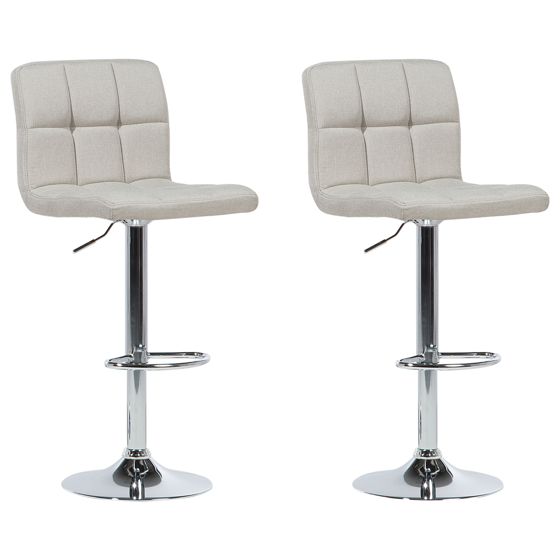 Set med 2 barstolar MARION Vridbar Ljusbeige