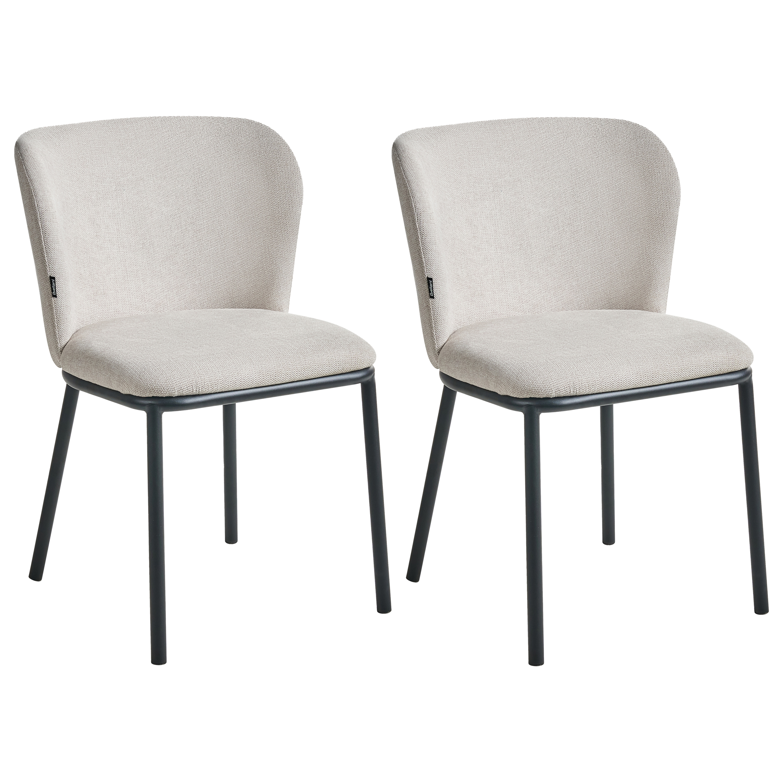 Set med 2 matstolar ARTESIA Ljusbeige