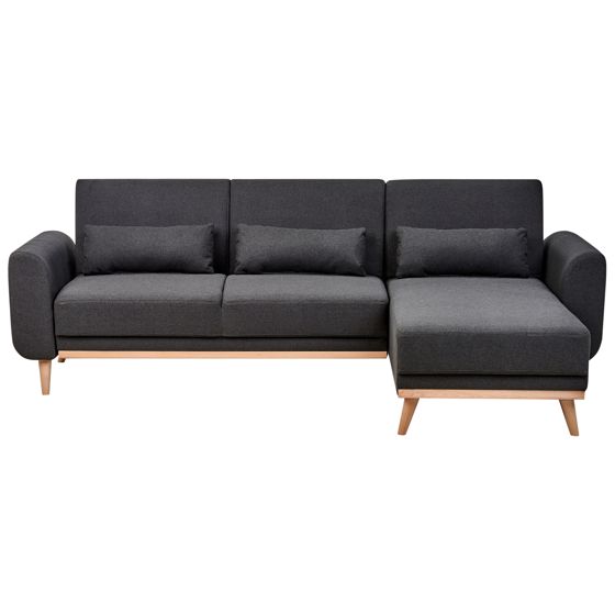 Hörnbäddsoffa 3-sits OLLSTA Svart Vänstervänd