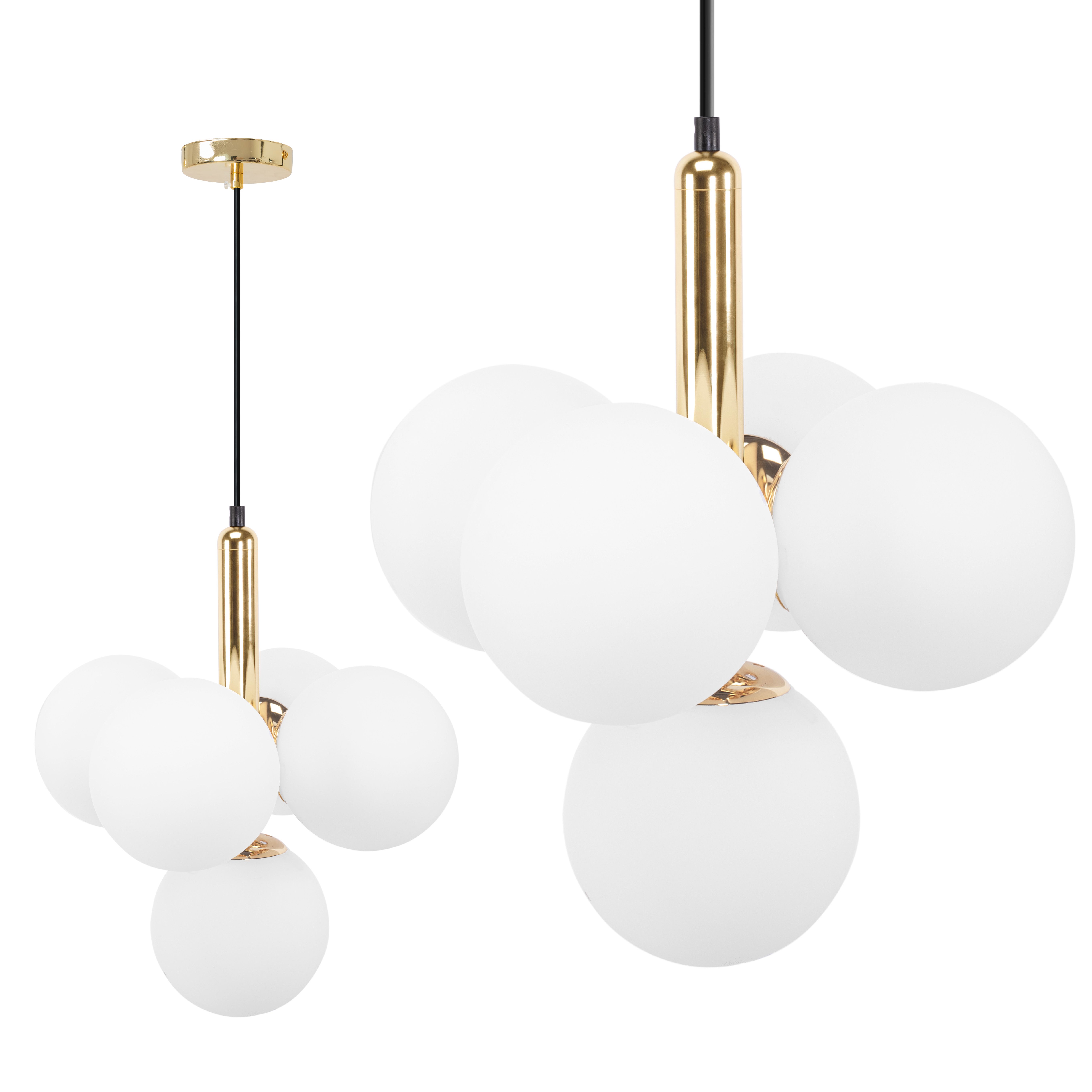 TOOLIGHT hängande taklampa APP1574-5CP Guld/Vit 29x29x37cm