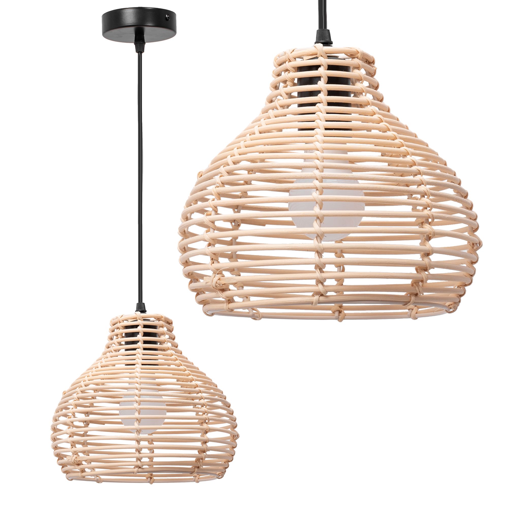 TOOLIGHT hängande taklampa APP984-1CP BOHO Brun 23x23x21cm