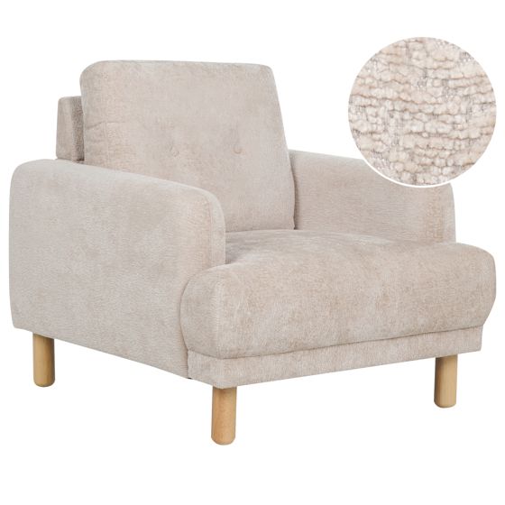 Fåtölj TUVE Bouclé Beige