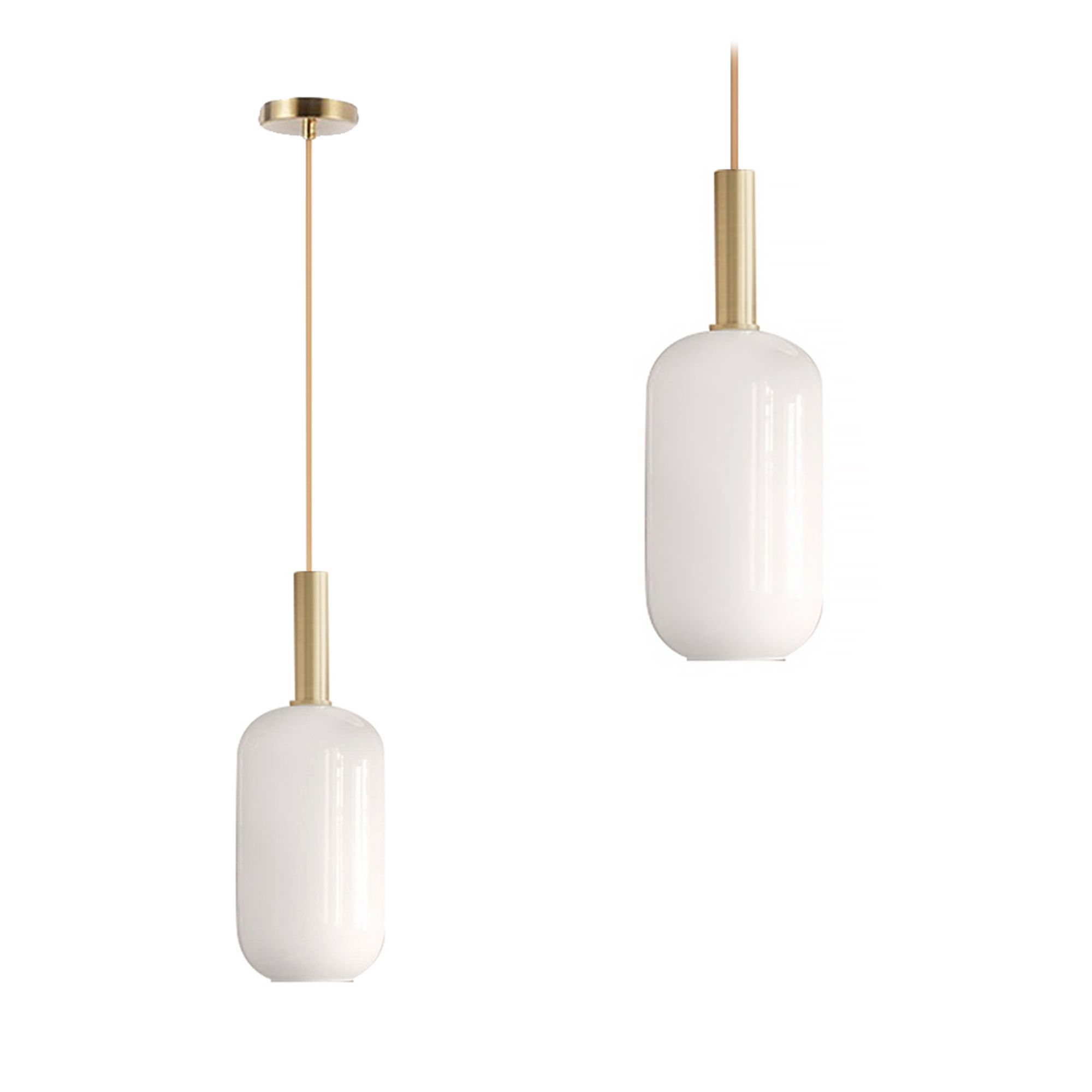 TOOLIGHT hängande taklampa APP667-1CP Guld/Vit 27x16x80cm