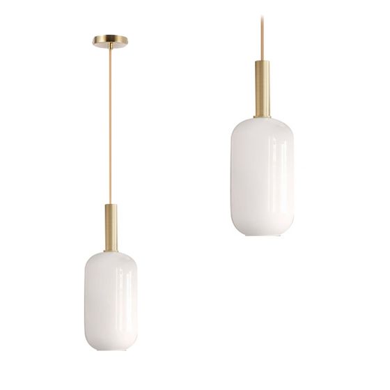 TOOLIGHT hängande taklampa APP667-1CP Guld/Vit 27x16x80cm