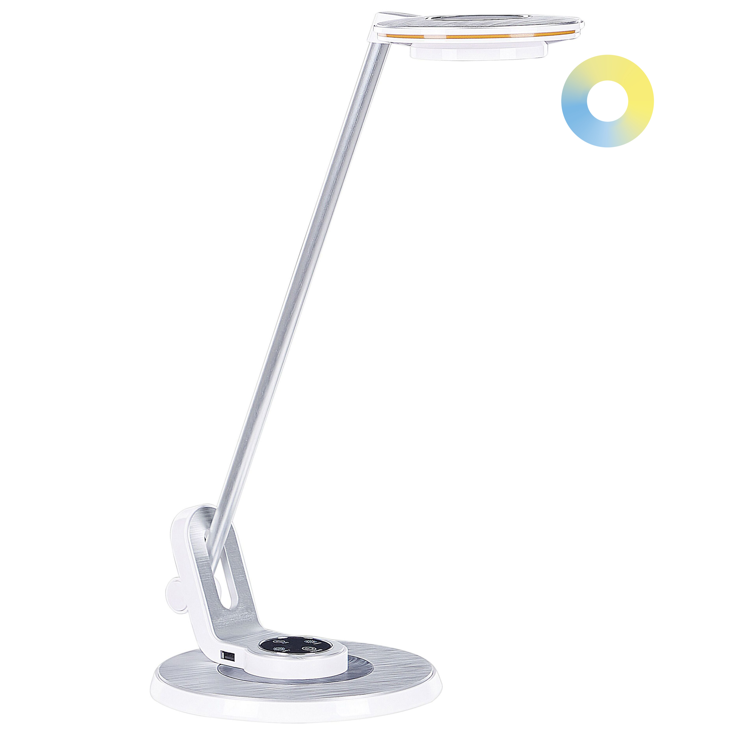 LED-skrivbordslampa CORVUS med dimmer Metall Vit/ Silver