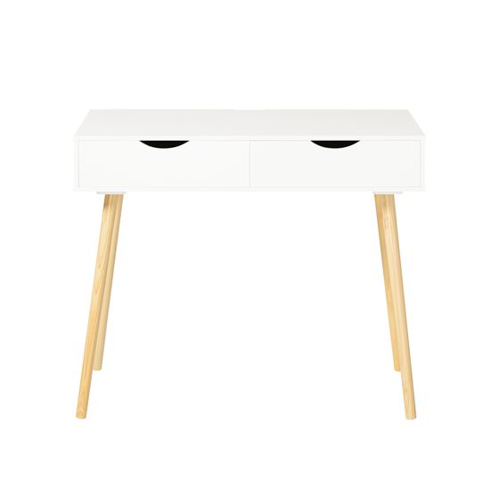 SoBuy, Skrivbord, med 2 lådor, Datorbord, Laptopbord, FWT40-WN