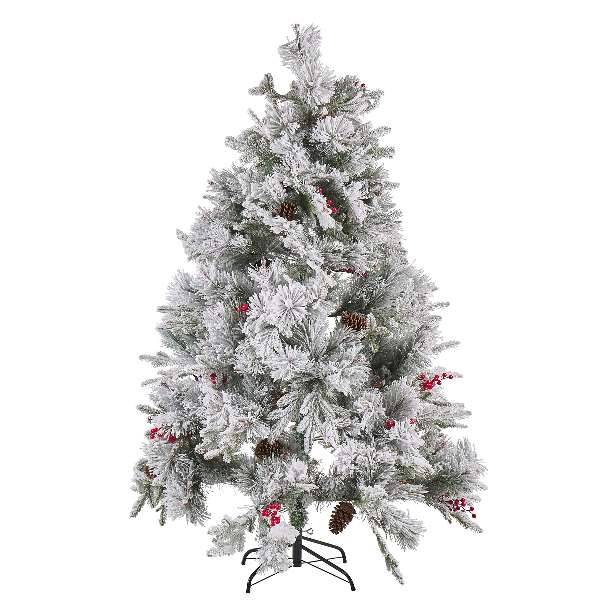 Snöklädd konstgjord julgran MASALA 180 cm Vit