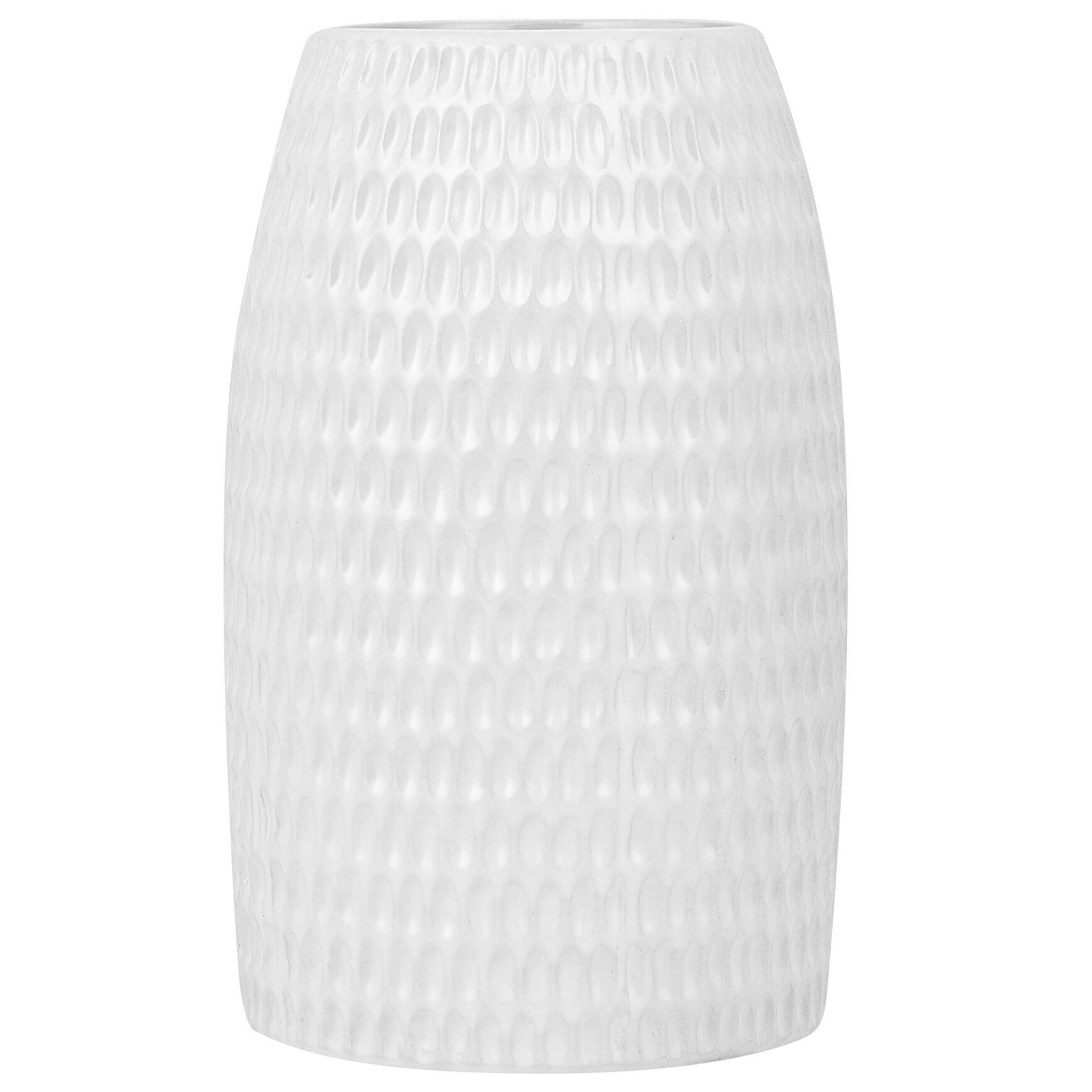 Dekorationsvas LINZI 25 cm Stengods Vit