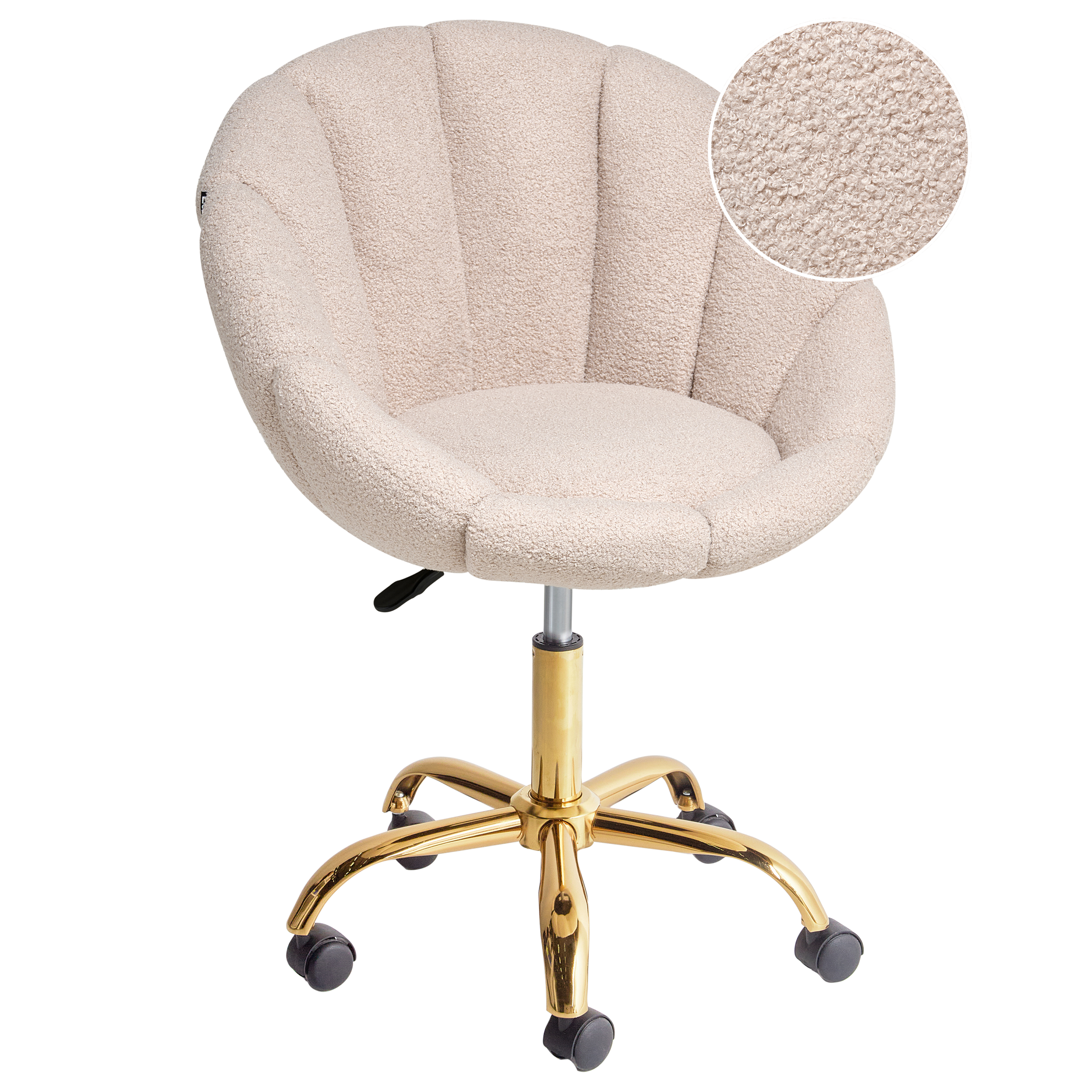 Skrivbordsstol ANNABELLE Bouclé Beige