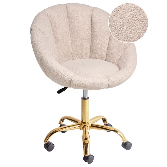 Skrivbordsstol ANNABELLE Bouclé Beige