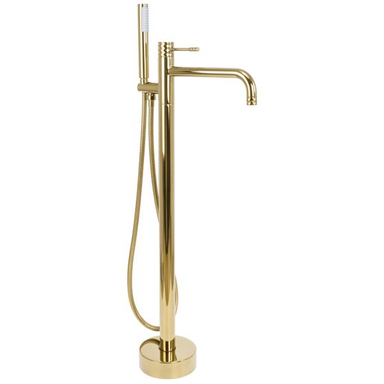 REA golvmonterad badkarsblandare Lungo Diamond , Guld, 23,5x16x88cm