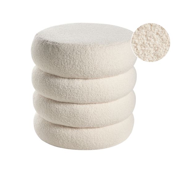 Sittpuff SUMPTER Bouclé Off-White