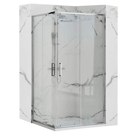 REA Duschkabin PUNTO 80x100 Krom, 78x98x190cm