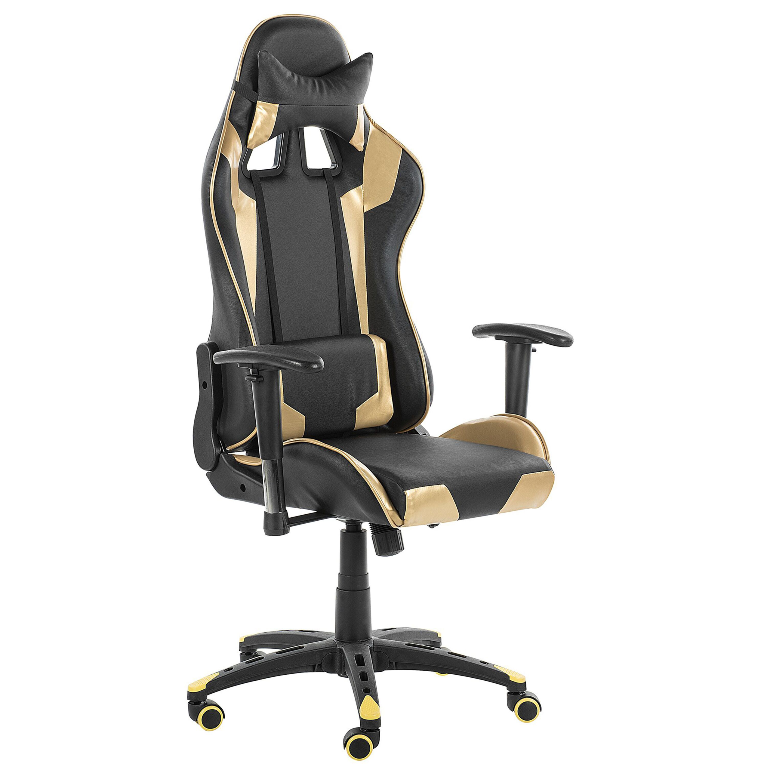 Gamingstol KNIGHT Konstläder Guld