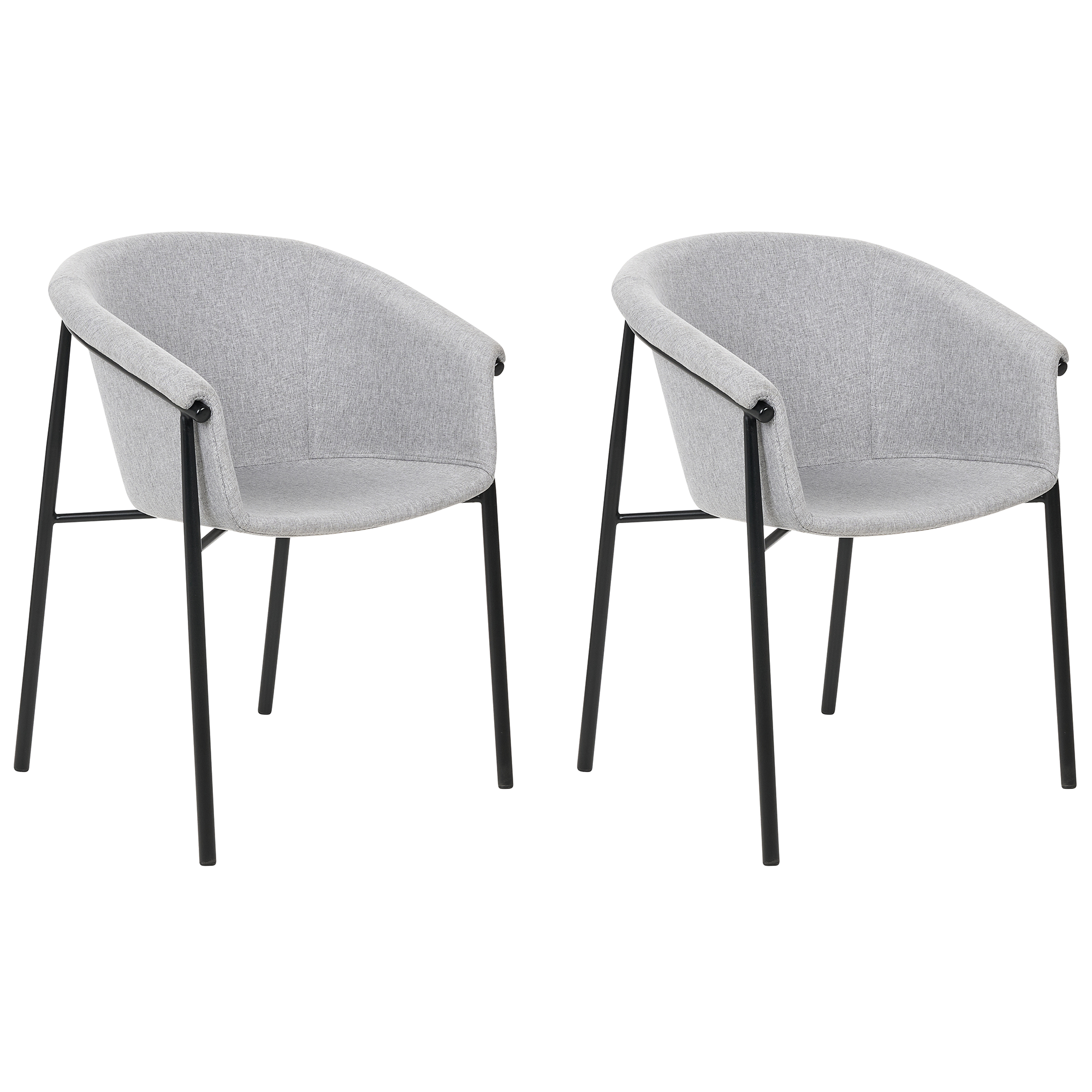 Set med 2 matstolar AMES Ljusgrå