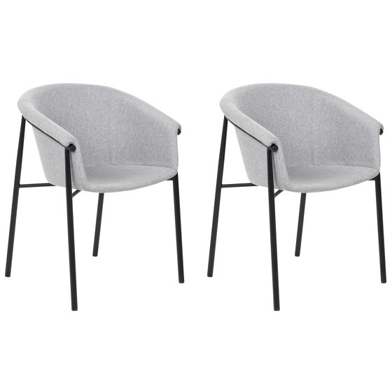 Set med 2 matstolar AMES Ljusgrå