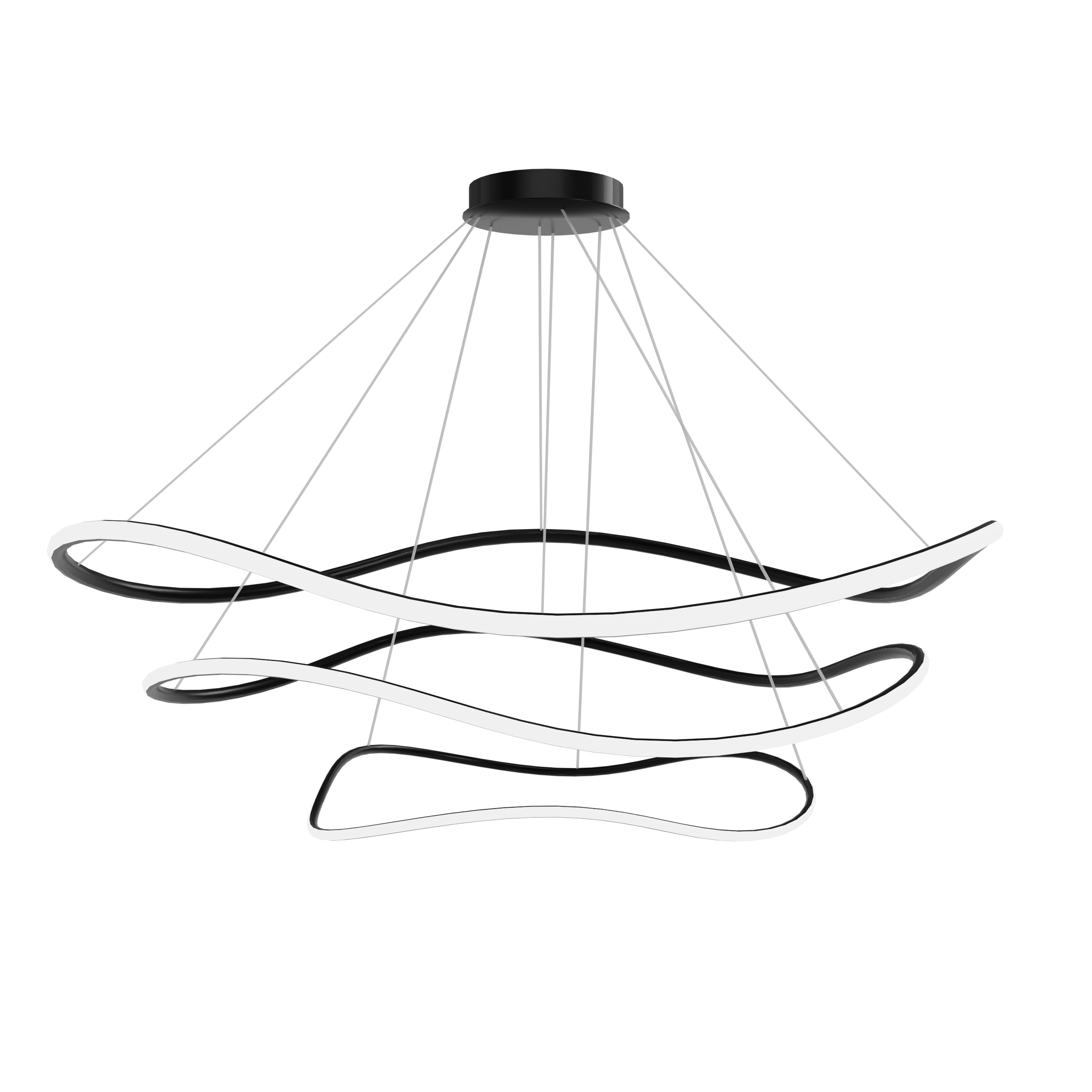 TOOLIGHT hängande taklampa LHJ016-CP3 BLACK Svart 60x60x30cm