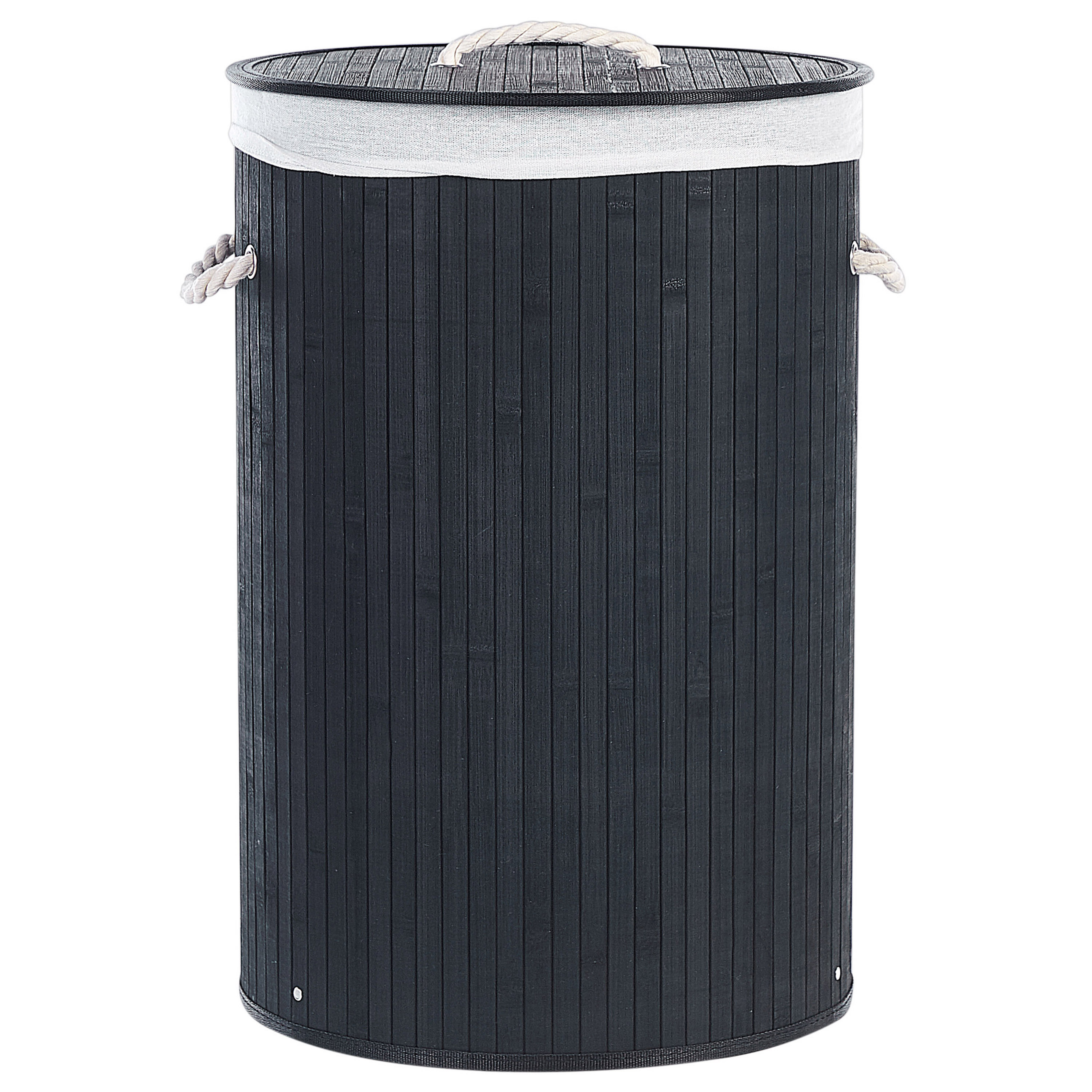 Tvättkorg SANNAR Bambu Svart 75 L