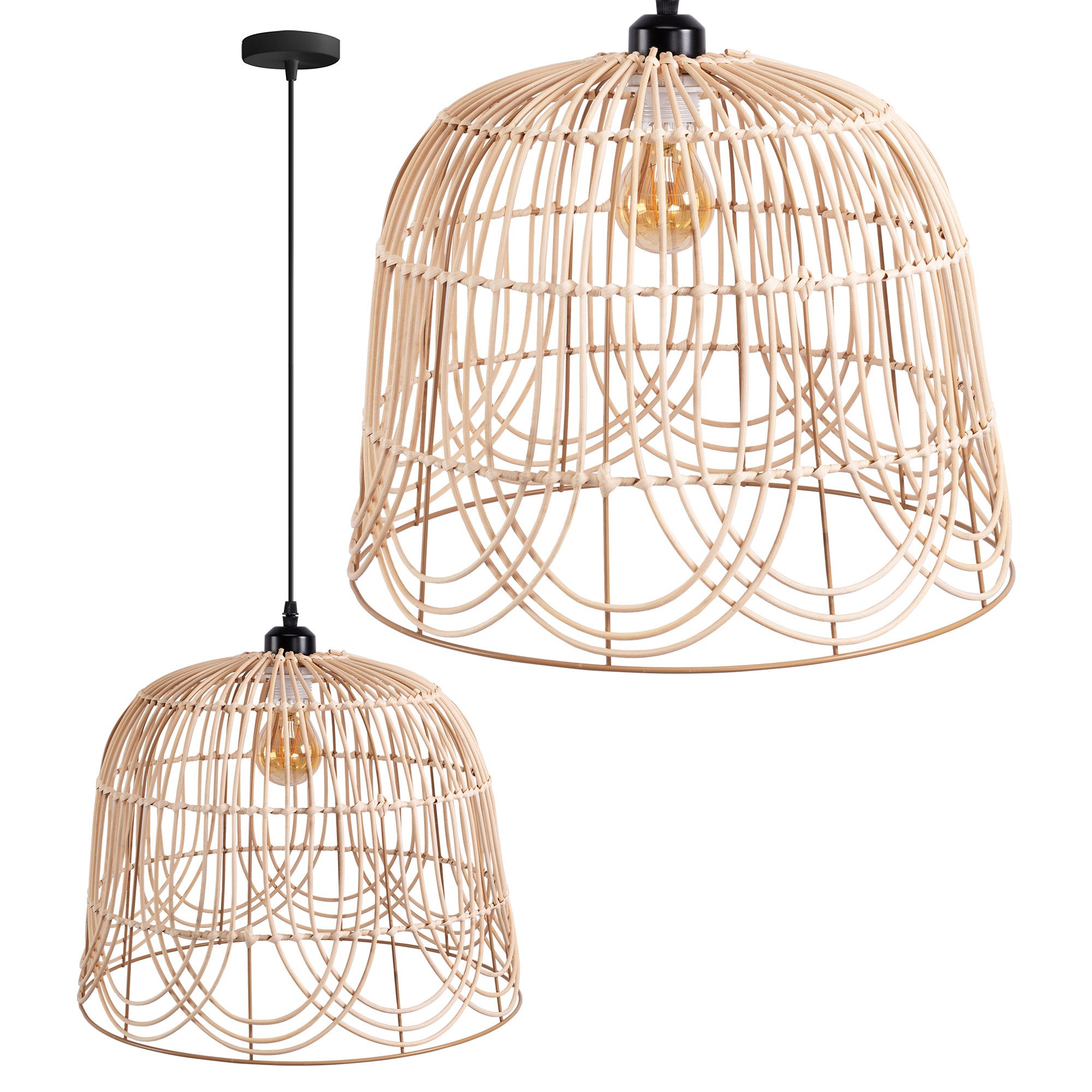 TOOLIGHT hängande taklampa APP1352-1CP 40CM Beige 34,5x39,5x30cm
