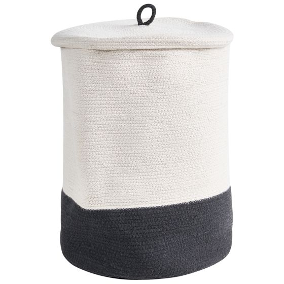 Korg SILOPI Bomull Vit/ Mörkgrå