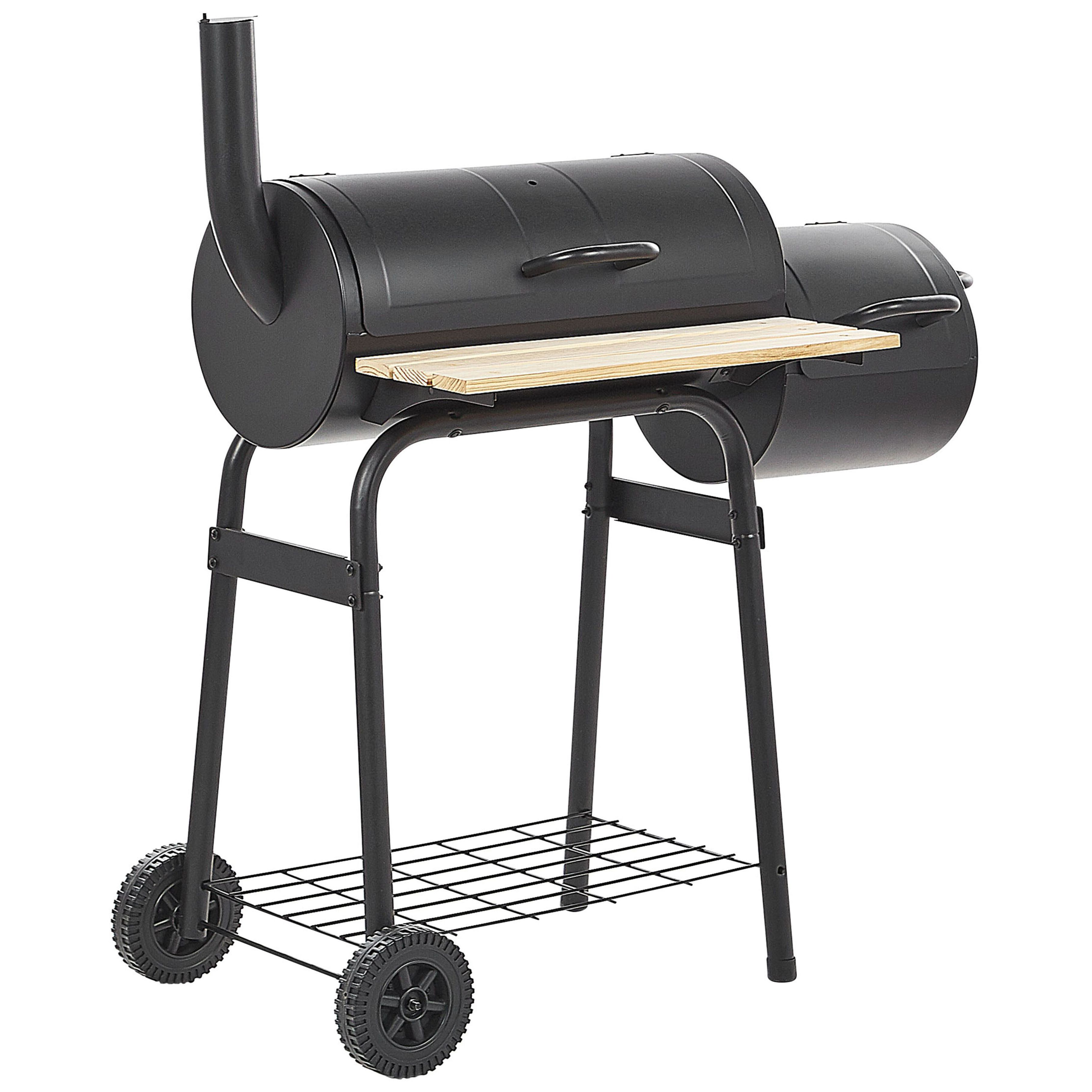 Kolgrill SATAH med rökugn Metall Svart