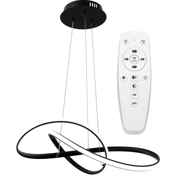 TOOLIGHT hängande taklampa APP395-CP LED Svart 14,5x55x90cm