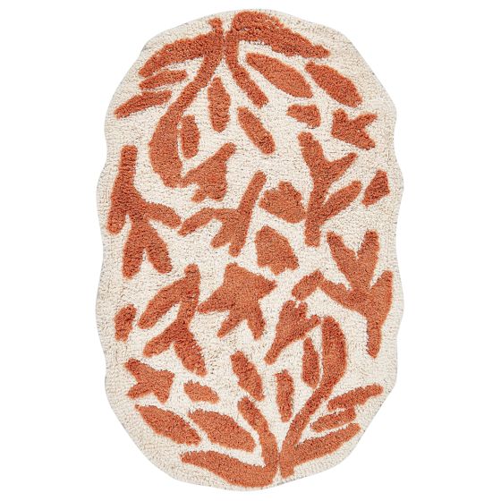 Badrumsmatta DERIK Orange 60 x 90 cm Bomull