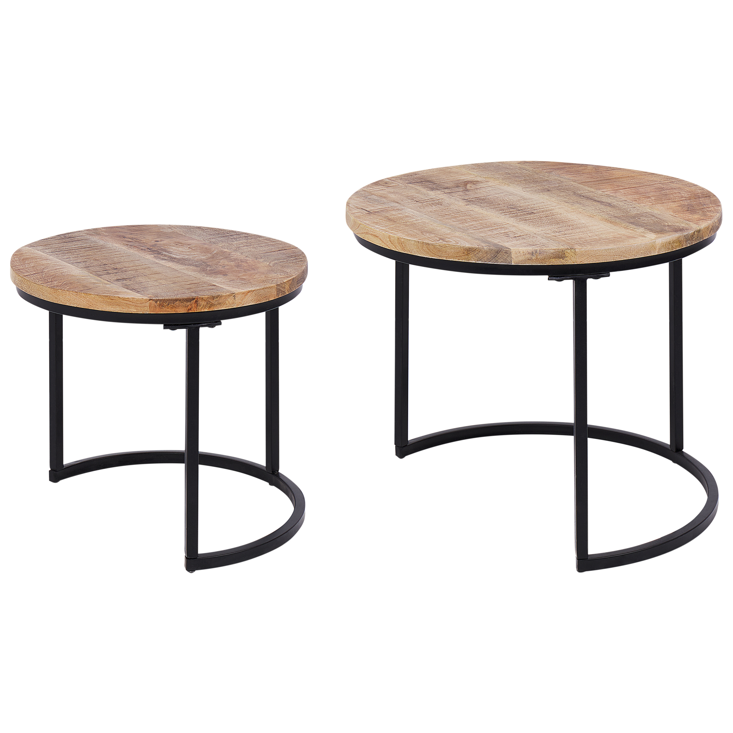 Set med 2 soffbord CLATON Brun