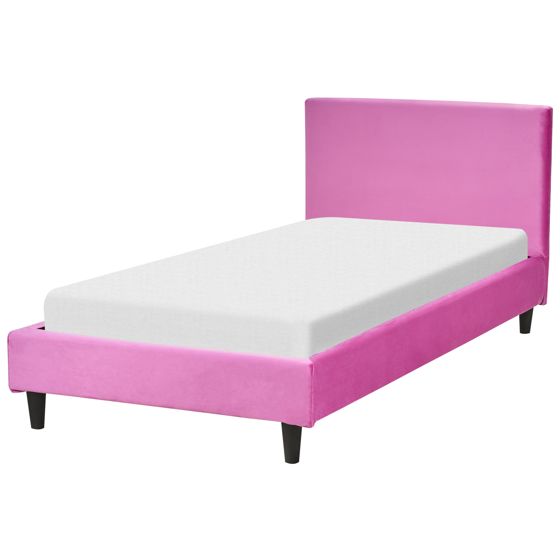 Säng med lamellram Sammet FITOU 90 x 200 cm Fuchsia