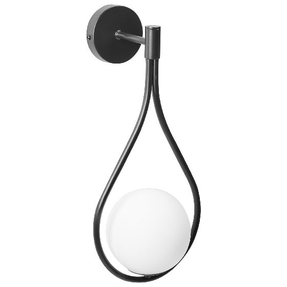 Vägglampa AUROUE Metall Svart