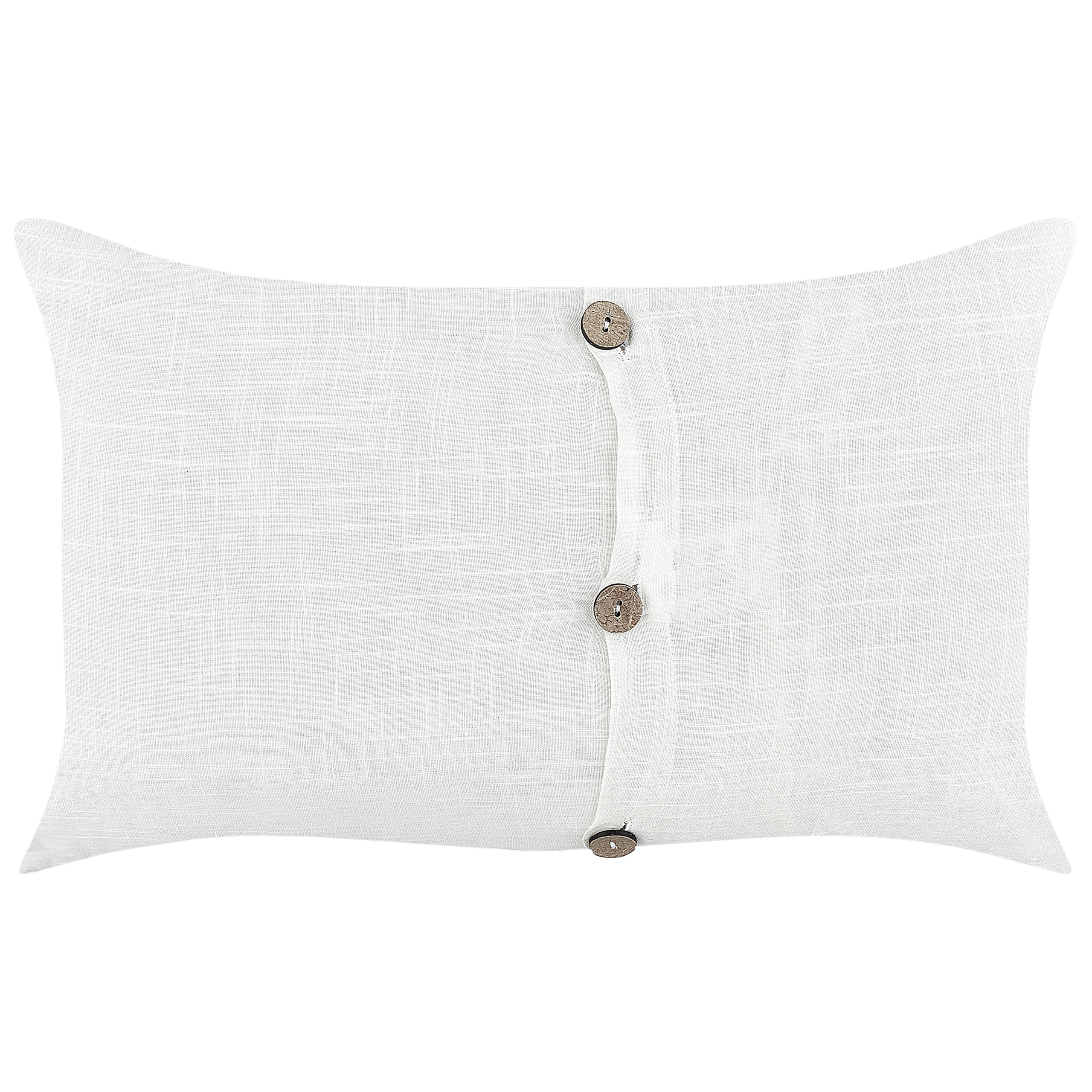 Set med 2 prydnadskuddar BANORI 30 x 50 cm Linne Vit Monokromt