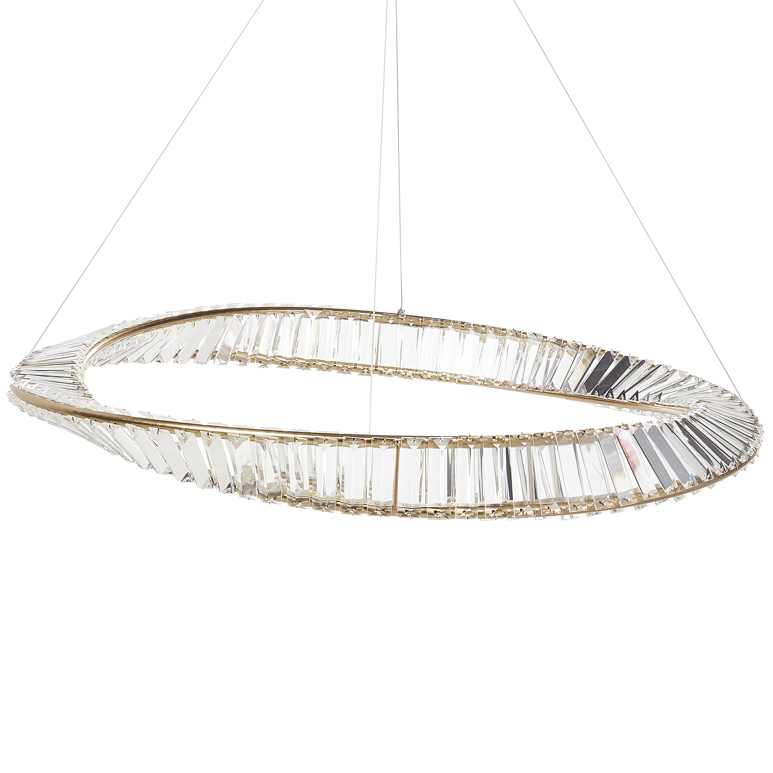 LED-ljuskrona ROSENDE Metall Guld