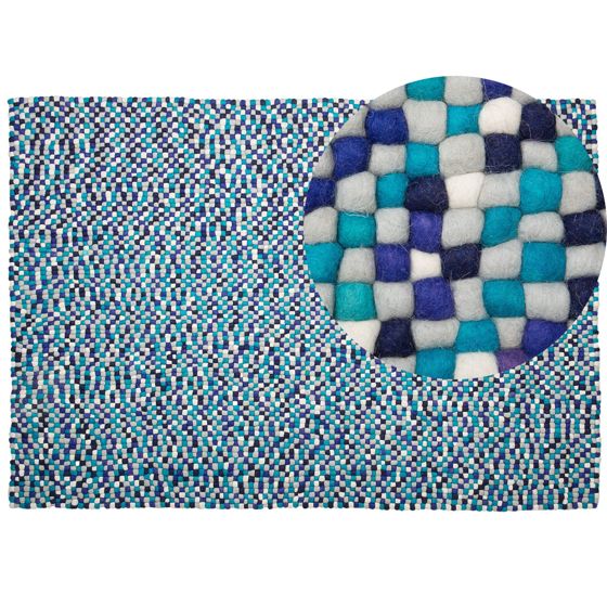 Matta AMDO Marinblå 160 x 230 cm Ull